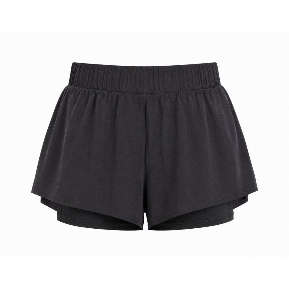 NWT Blogilates Ruffle Shorts Black 2X Women's Athletic Yoga Running Activewear